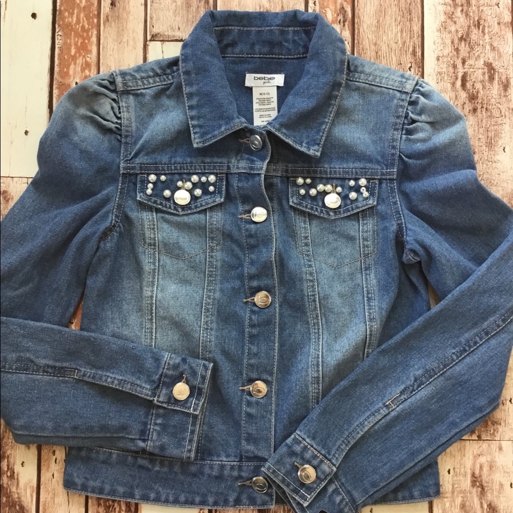 BEBE Girls 10/12 med Denim Jacket